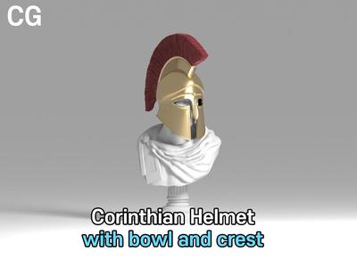 Corinthian helmet with bowl and crest