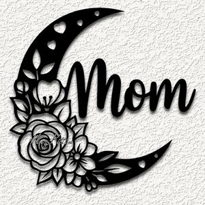 mom moon hearts mothers day wall art home decor