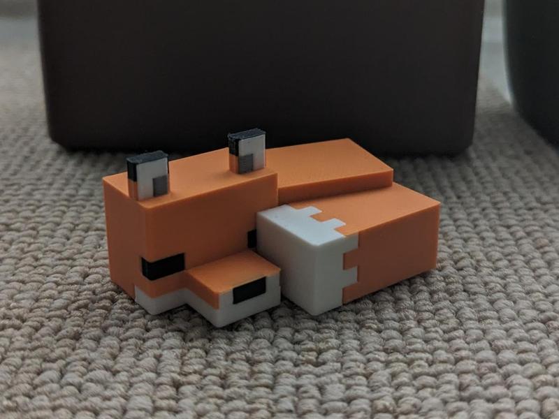 Sleeping Minecraft Fox