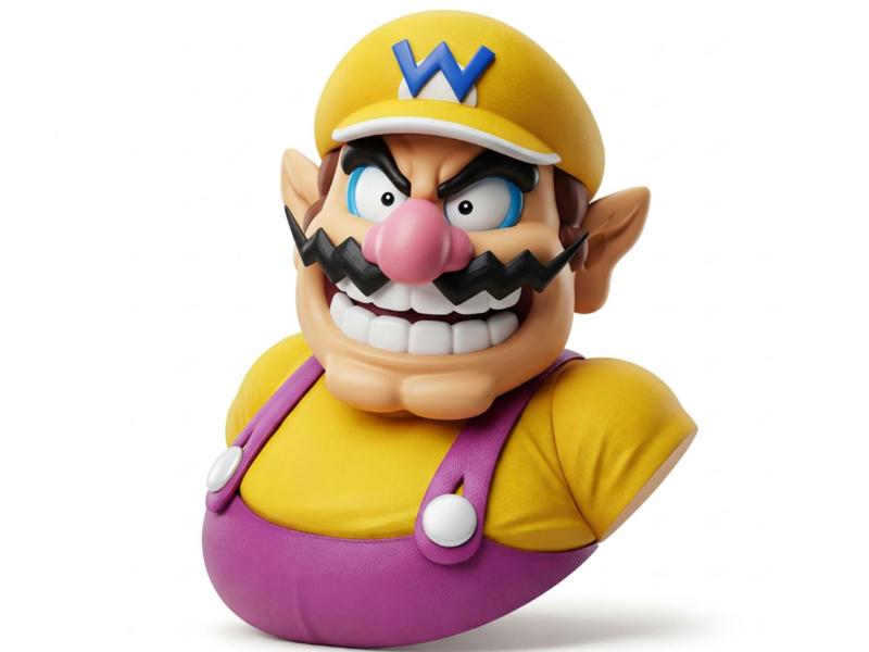Wario Bust Base Included