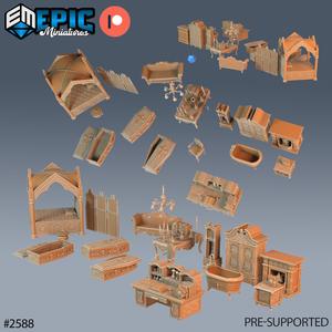 Vampire Castle Scatter / Dracula Building Items / Blood Fortress Area Decoration