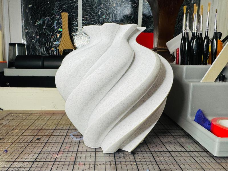 "Akrotiri" Contemporary Spiral Vase