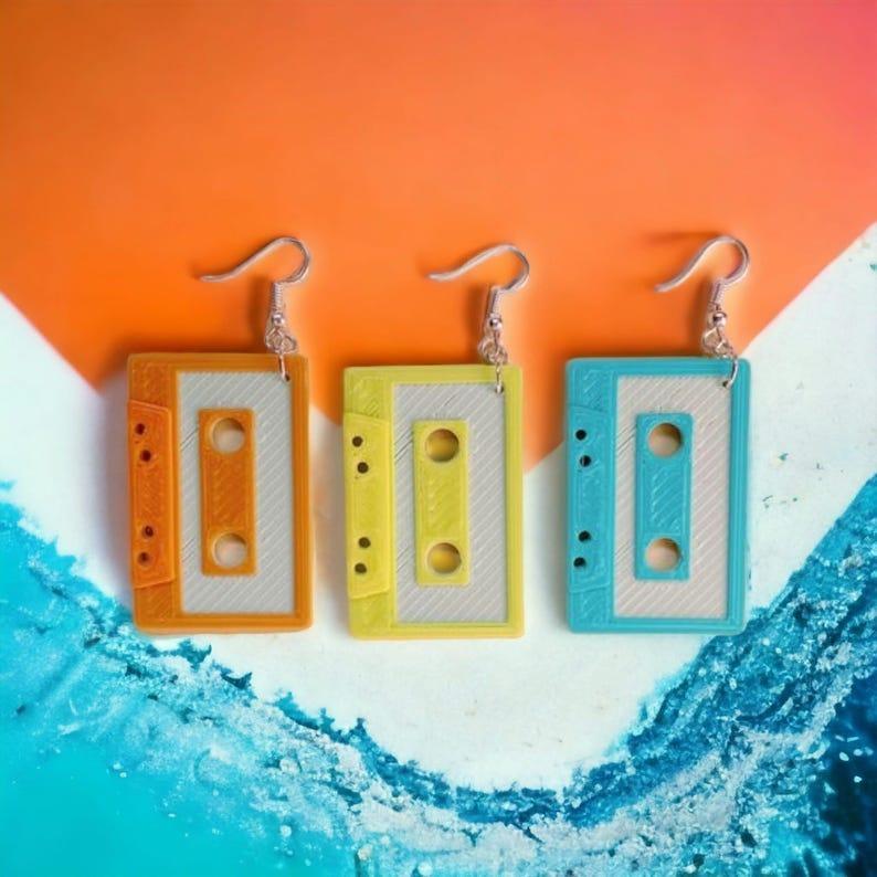 Casette Earrings 3D Print Stl File