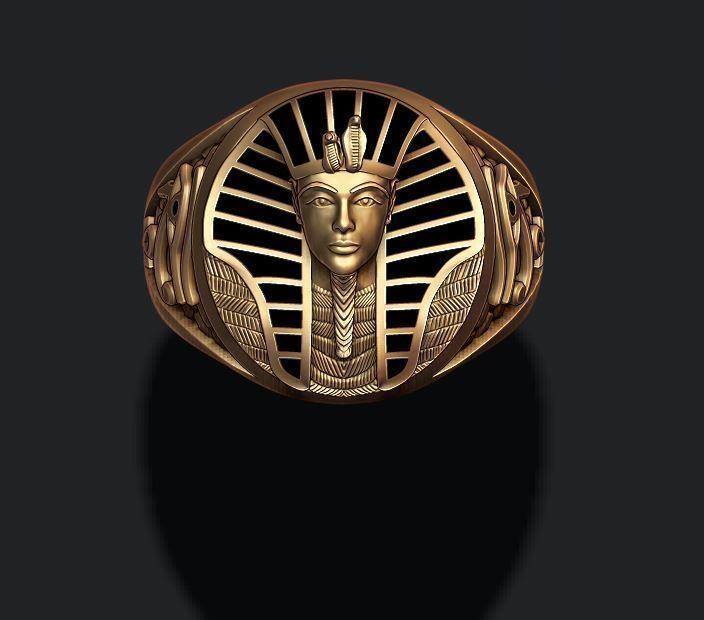 Pharaoh ring with enamel