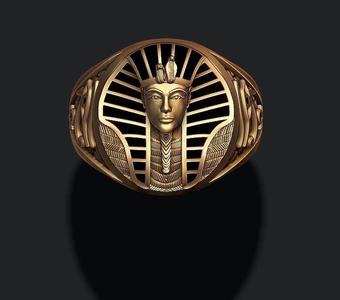 Pharaoh ring with enamel