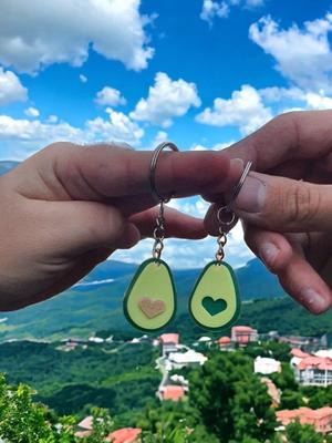 Avocado Love Keychain 3D STL Files, 3D Keychain Print Files