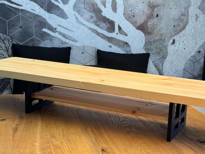 Monitor stand legs with shelf under