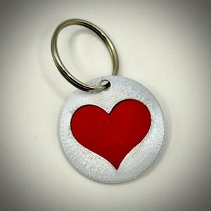 Heart Dome Shaped Key Ring (2 piece for multicolor)   