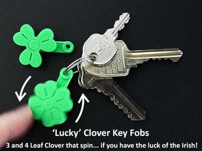 ‘Lucky’ Clover Spinning Key Fobs