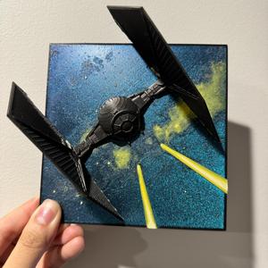 TIE Fighter in Flight – HueForge Hybrid