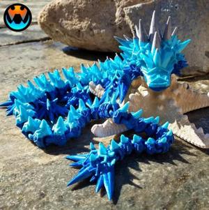 Void Sea Dragon, Articulating Flexi Wiggle Pet, Print in Place, Fantasy Serpent