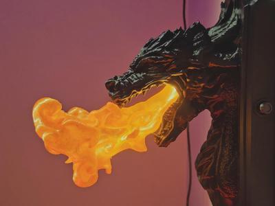 Wall Mounted Dragon Sconce – Fire Breather