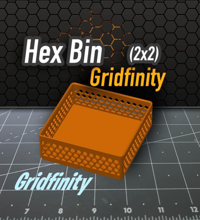 Hex Bin Gridfinity 2x2