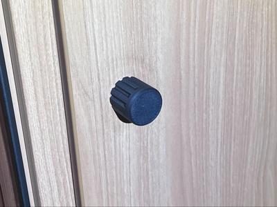 Motorhome or caravan rotary knob for wardrobe