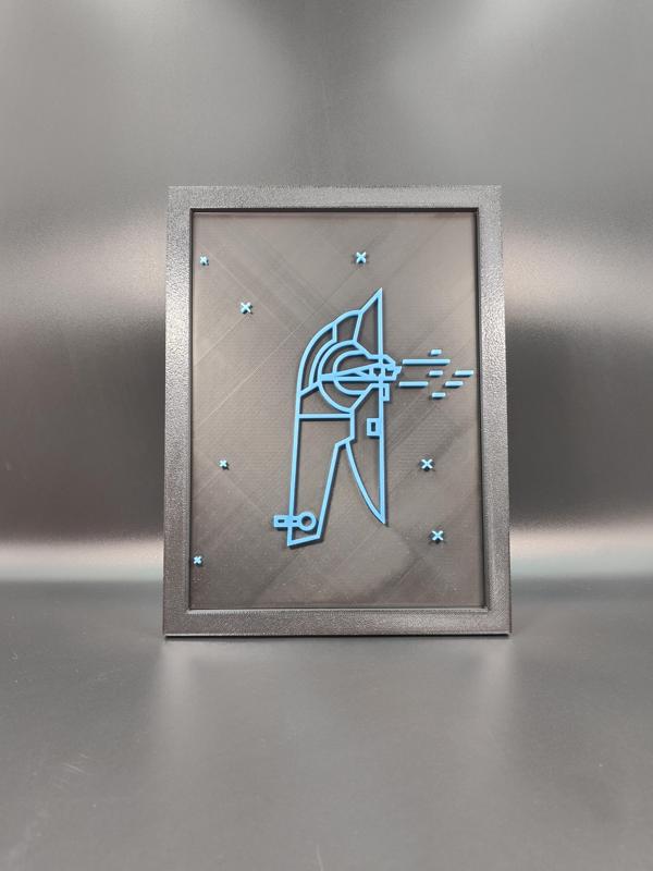 Star Wars Neon Line Art – Slave 1