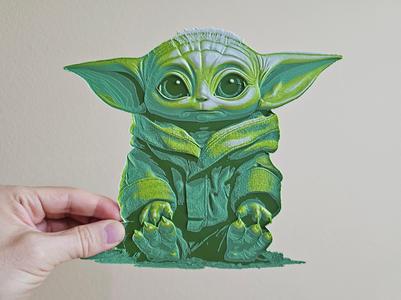 Star Wars (Inspired) “Baby Yoda Jedi Training” HueForge Grogu