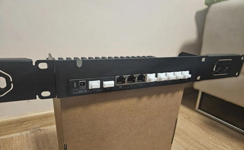 Mikrotik RB5009 rack cover with power cable cutout   