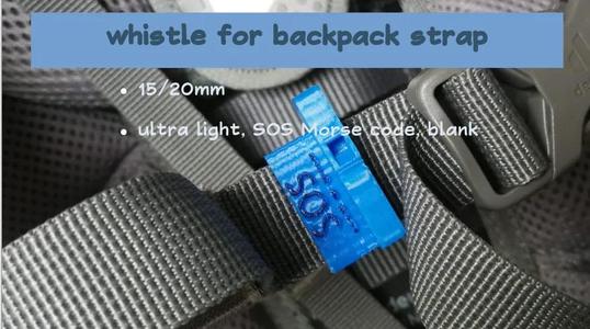 whistle for backpack strap 15/20mm (3 versions)   