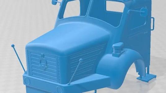 Berliet GLM 10 M2 1961 Printable Cabin Truck