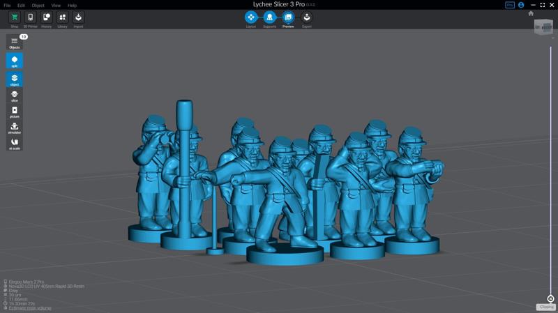 6-15mm ACW Artillery Crew in Sack Coats & Blender File ACW-7