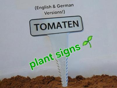 Plantable sign (editable)