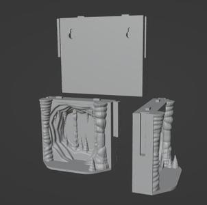 Cave Wall Figure Display Shelf