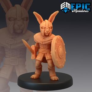 Bunny Soldier / Rabbit Sword & Shield Warrior / Rodent Swordsman