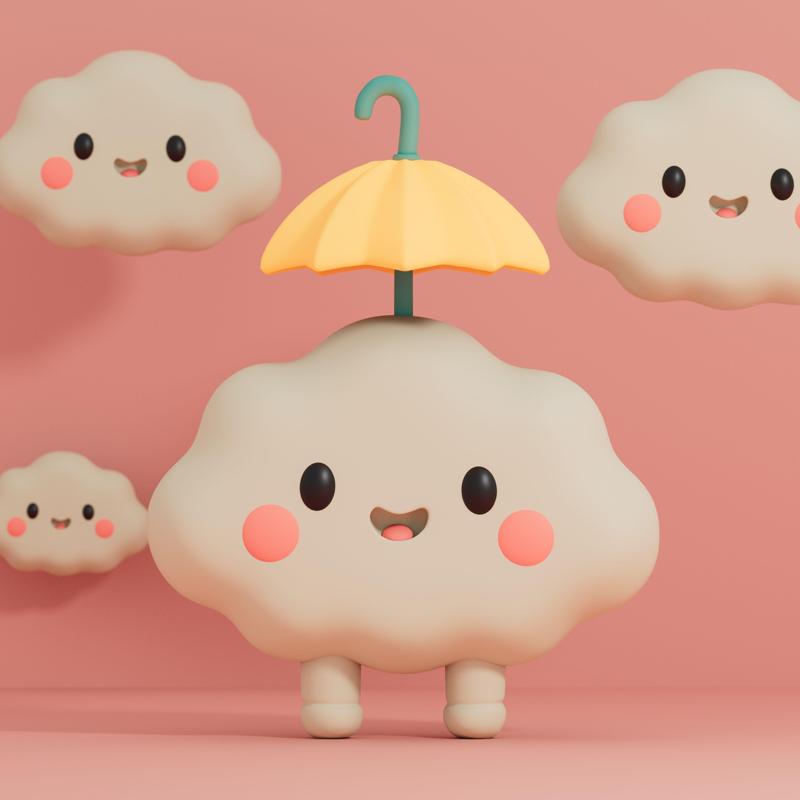 Kawaii Cloud Pal - 3D Printable Delight
