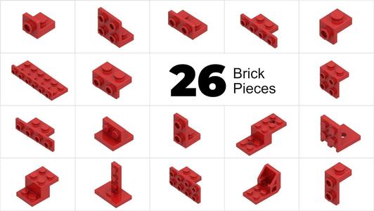 TwindBricks3D - 26 Bricks Plate Bracket collection