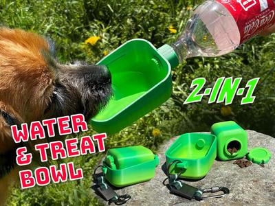 TrailBuddy 2-in-1 Dog Water & Treat Bowl