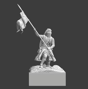 Medieval Crusader Knight – Hospitaller with banner