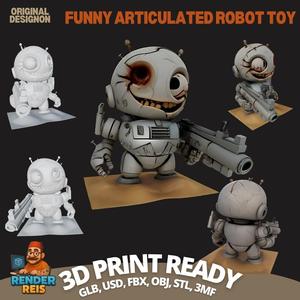Dangerous Toy Brought to Life Damaged  Armed Robot Figurine