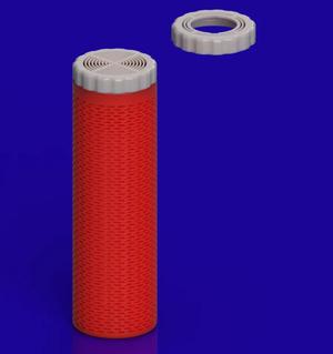 Ø75 mm X 250 mm Tall Silica Gel Desiccant Cannister