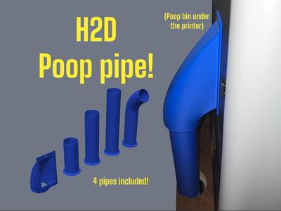 H2D Poop pipe - Removable! - By KoBuCRAFTS!