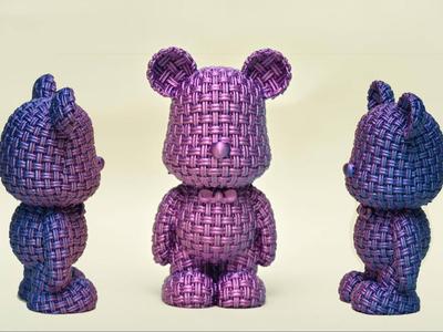Rattan-Woven Aggressive Bear