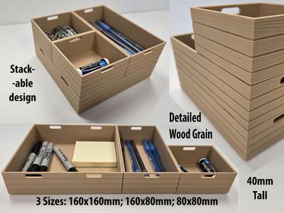 Stackable Wood Crates in multiple sizes