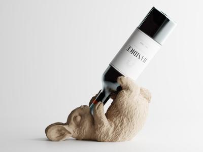 Bunny Wine Holder TipsyBun + Small A1Mini compat.