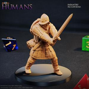 Human Infantry 1D Miniature – Pre-Supported