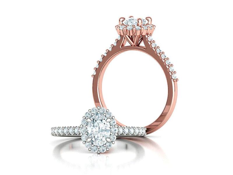 7×5 Oval Gem Bespoke Halo Engagement Ring