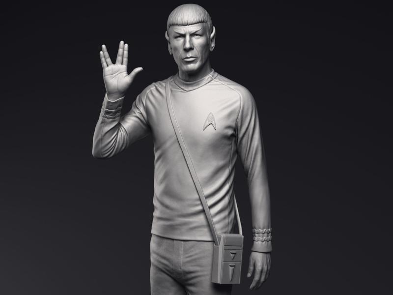 Leonard Nimoy as Mr Spock Sculpture Printable 3D Model