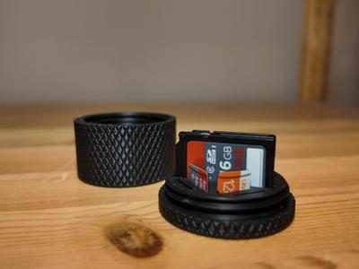 SD Card Storage Holder Cylinder