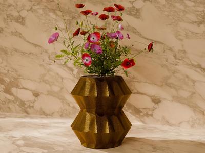 Triangular Pattern Plant Pot / Vase 