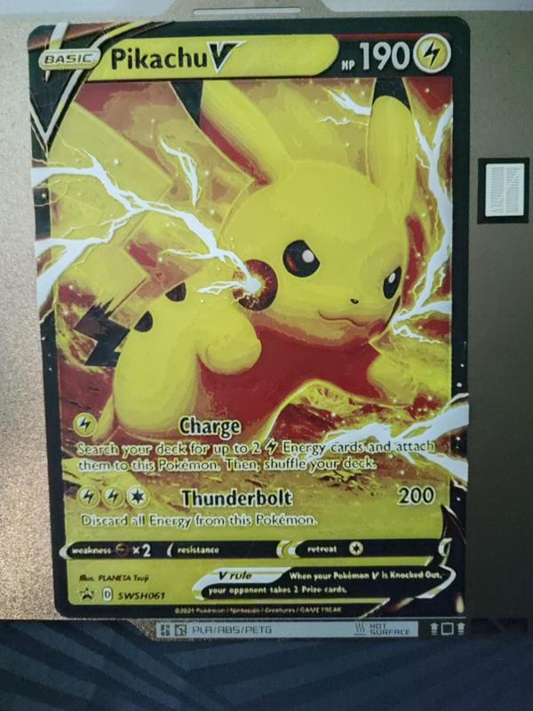 4-color HueForge Pikachu V Pokemon Card