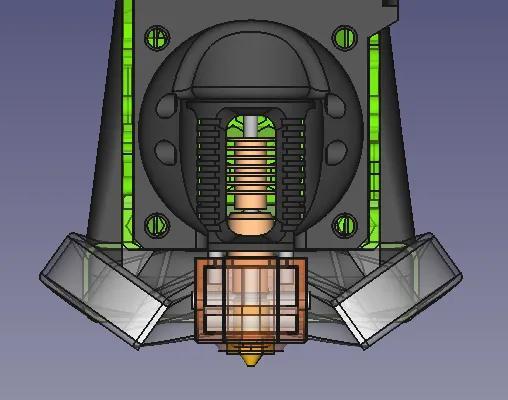 EVA 3.0 fan duct remix for Dragon hotend   