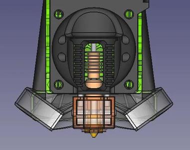 EVA 3.0 fan duct remix for Dragon hotend   