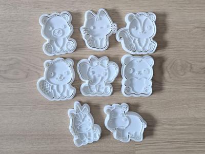 Cute Animal Set Cookie Cutter Playdoh Safari Zoo