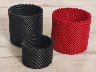 Customizable Tactile Spiral Vase Pen Cup