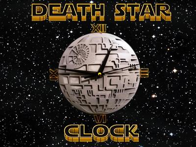 Death Star Clock, Curved 3D – Star Wars, Removable Numbers