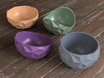 FacetForm Bowls: Sculpted Egg-Inspired Bowls