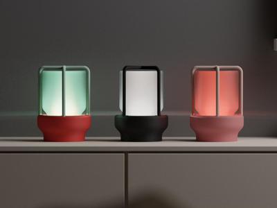 Lantern style lamp. Wireless RGB Desktop light